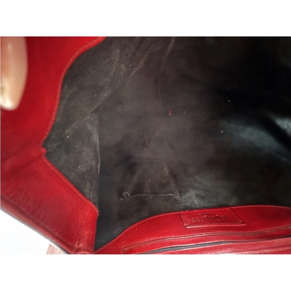 YSL TOM FORD SAINT LAUREN Red Cherry Vintage leather bag Sz L - Picture 12 of 12